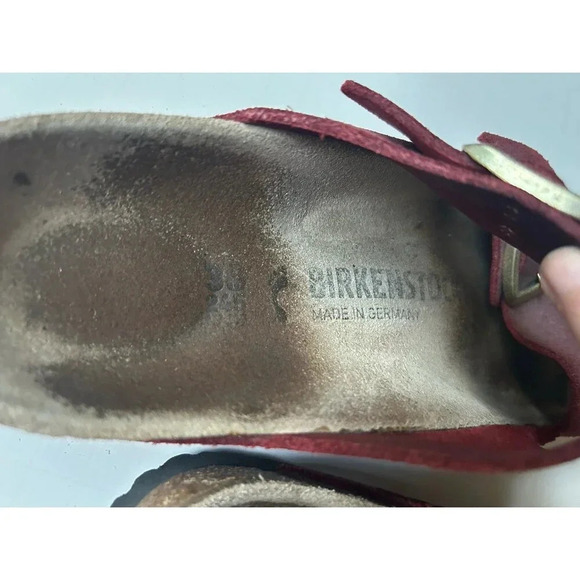 Birkenstock Arizona Slide sandals size 38 Red - Picture 5 of 7